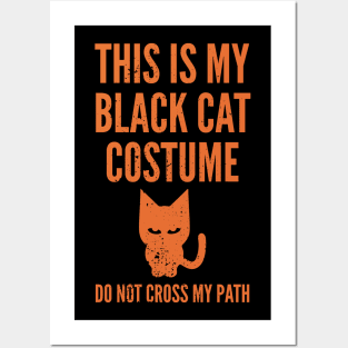 Halloween Black Cat Introvert Costume Posters and Art